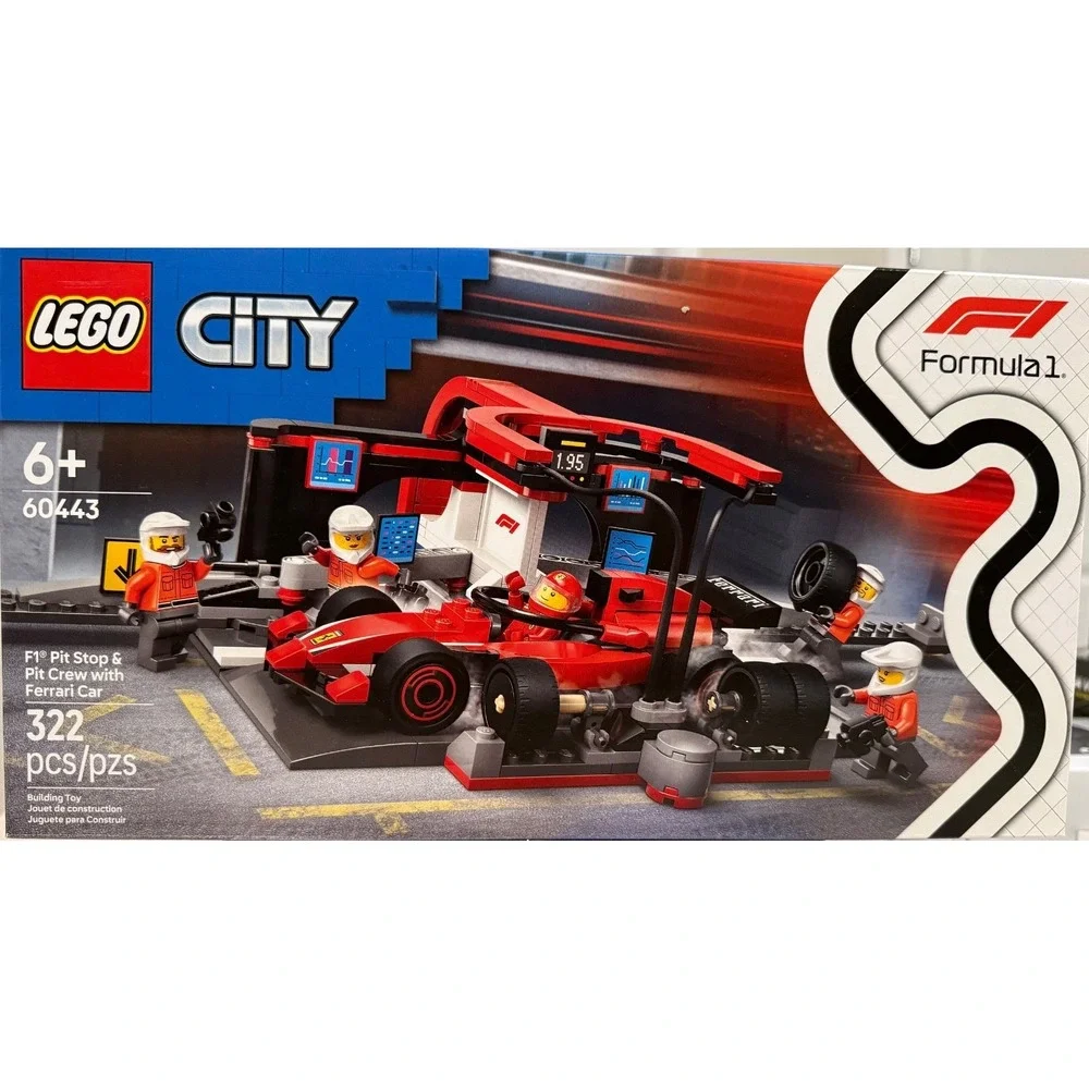 LEGO CITY/F 1 PIT STOP & PIT CREW W/ FERRARI CAR/60443/BRAND NEW/12030626